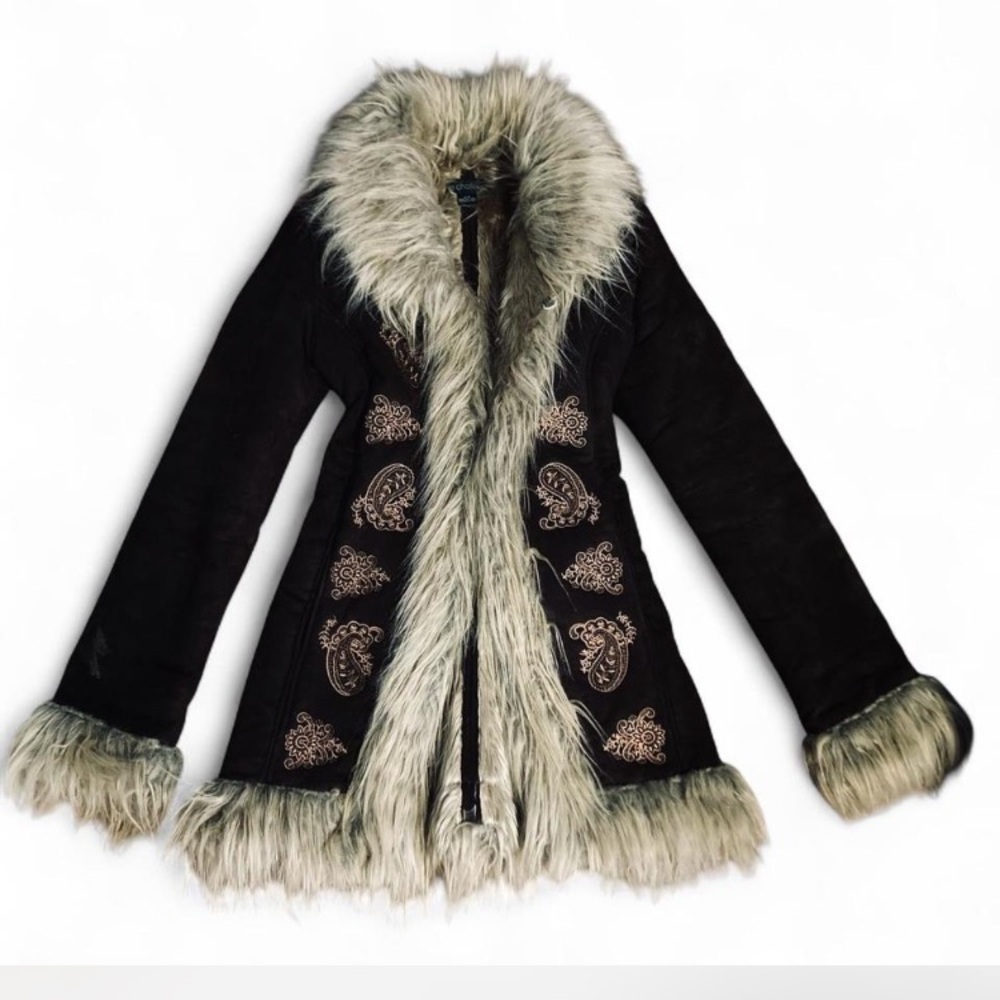 Y2K SMALL penny lane style brown coat fairycore cottagecore